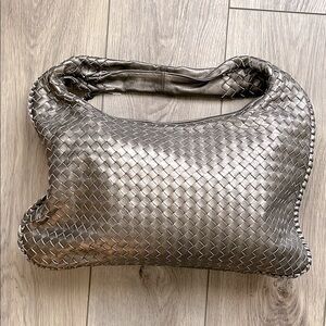 Anthropologie Inspired Vintage Leather and Suede Woven Purse